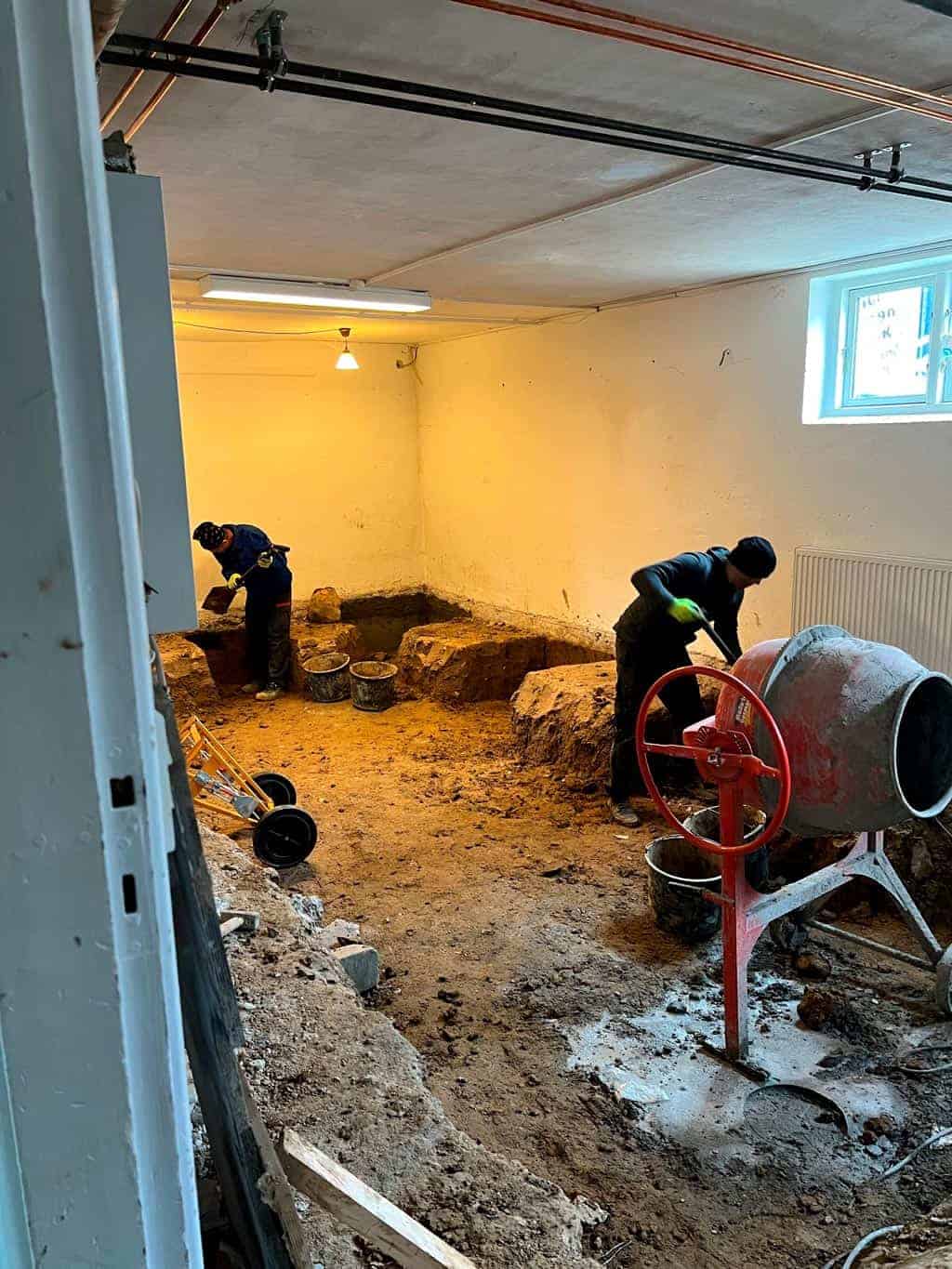 udgravning af kælder