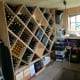 vinreol i værksted eller opbevaringsrum
